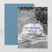 Schrift Lob flache Begrüßungskarte (Vorne/Hinten)