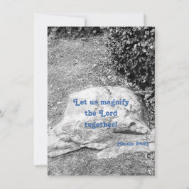 Schrift Lob flache Begrüßungskarte