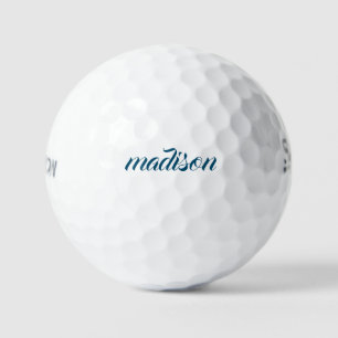 Schrift Marineblauer Name Golfball