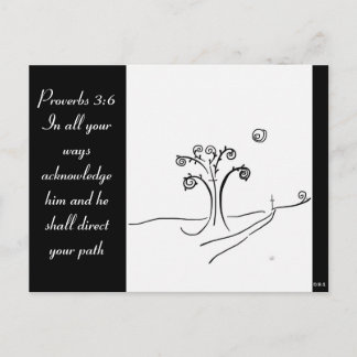 Schrift mit Originalbild Postkarte