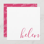 Schrift Name Mitteilungskarte (Vorne/Hinten)