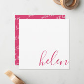 Schrift Name Mitteilungskarte (Vorderseite/Rückseite Beispiel)