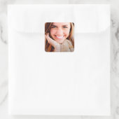 Schrift Name Quadratischer Aufkleber (Tasche)