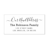 Schrift neue Adresse modern elegant Permastempel (Design)