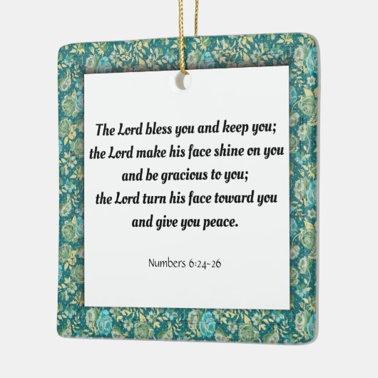 Schrift, Nummern 6:24-26 Keramikornament (Links)