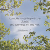 Schrift, Offenbarungen 1:7, Aufkleber (Vorderseite)