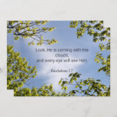 Schrift, Offenbarungen 1:7, Mitteilungskarte (Vorne/Hinten)