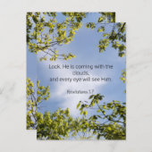 Schrift, Offenbarungen 1:7, Postkarte (Vorne/Hinten)