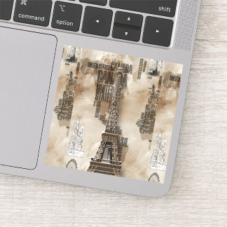 Schrift Paris Aufkleber