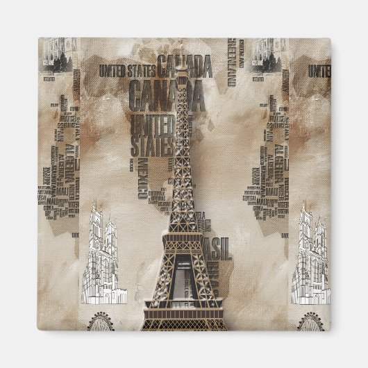 Schrift Paris Magnet (Vorne)