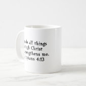 Schrift Phil 4:13 Kaffeetasse (Vorderseite Links)