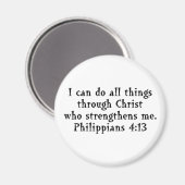 Schrift Phil 4:13 Magnet (Vorderseite/Rückseite)