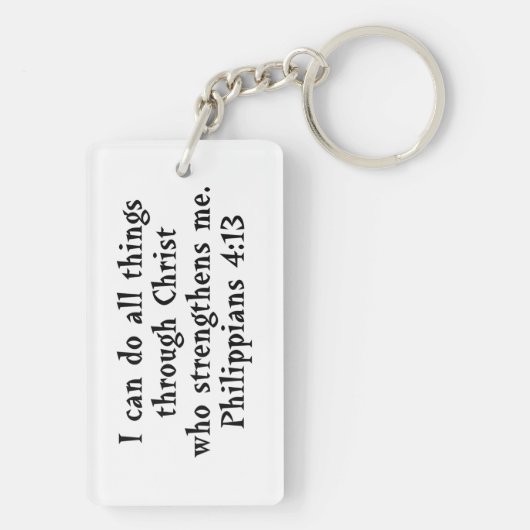 Schrift Philippinen 4:13 Schlüsselanhänger (Rückseite)