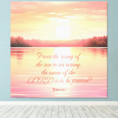 Schrift Psalm 113:3 Leinwanddruck (Insitu (Holzboden))