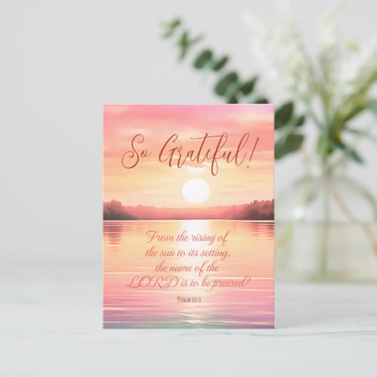 Schrift Psalm 113:3 Postkarte (Stehend Vorderseite)