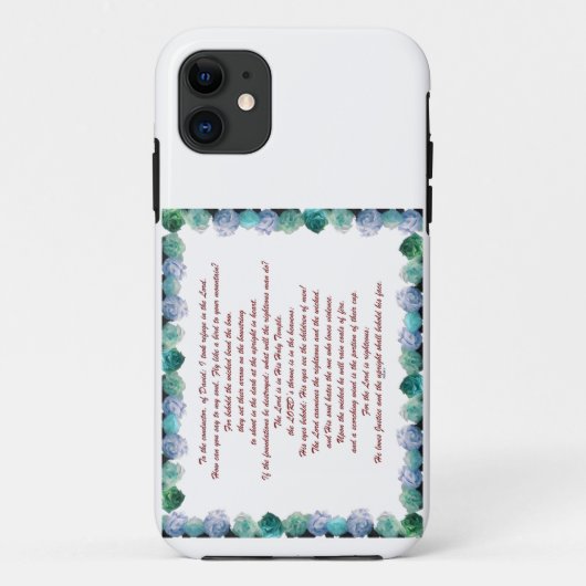 Schrift, Psalm 11, Bibelverse, Case-Mate iPhone Hülle (Rückseite)