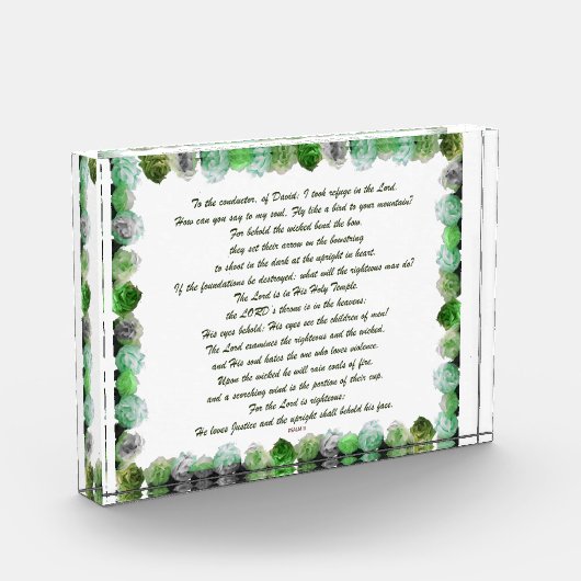 Schrift, Psalm 11, Bibelverse, Fotoblock (Links)