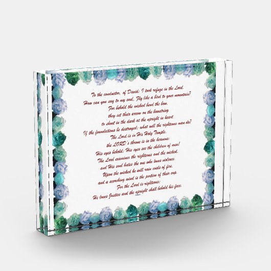 Schrift, Psalm 11, Bibelverse, Fotoblock (Links)