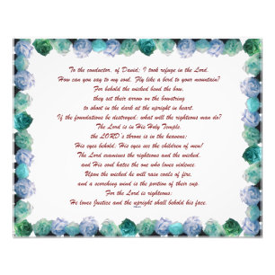 Schrift, Psalm 11, Bibelverse, Fotodruck