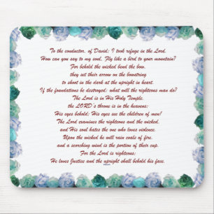 Schrift, Psalm 11, Bibelverse, Mousepad