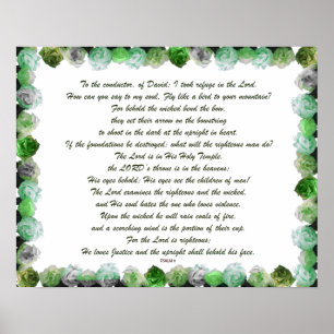 Schrift, Psalm 11, Bibelverse, Poster