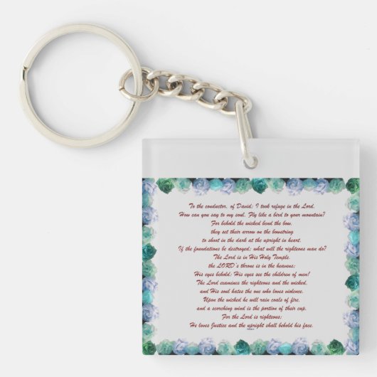 Schrift, Psalm 11, Bibelverse, Schlüsselanhänger (Vorderseite)