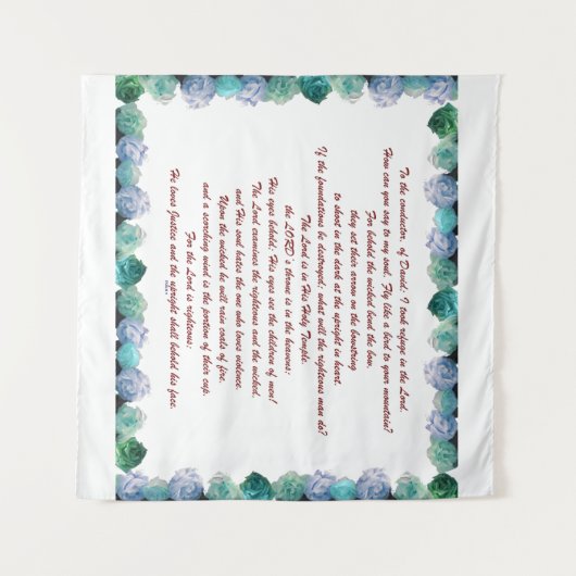 Schrift, Psalm 11, Bibelverse, Wandteppich (Vorderseite (Horizontal))