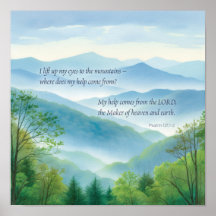 Schrift Psalm 121 Ich hebe die Augen zu den Bergen