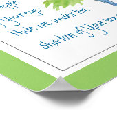 Schrift, Psalm 17:8 unter deinem Gewand Poster (Ecke)