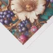 Schrift (Psalm 18 v 1-2) Blumenvögel Decoupage Seidenpapier (Ausschnitt)