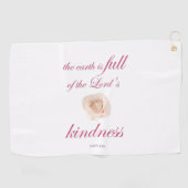 Schrift, Psalm 33, Full Kindness White Rose Golfhandtuch (Horizontal)