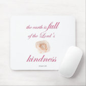 Schrift, Psalm 33, Full Kindness White Rose Mousepad (Mit Mouse)