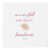 Schrift, Psalm 33, Full Kindness White Rose Würfel (Rechts)