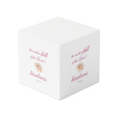 Schrift, Psalm 33, Full Kindness White Rose Würfel (Rückseite Schrägansicht)