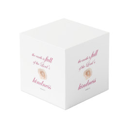 Schrift, Psalm 33, Full Kindness White Rose Würfel