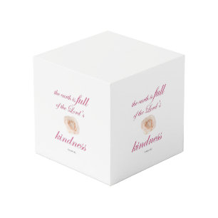Schrift, Psalm 33, Full Kindness White Rose Würfel