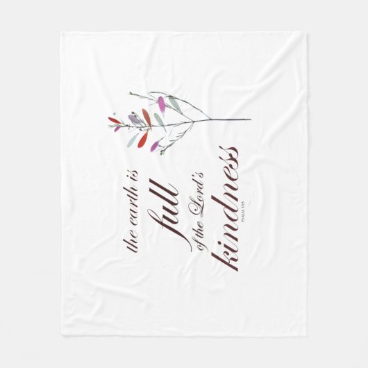 Schrift, Psalm 33, Kindness, Fleecedecke (Vorderseite)