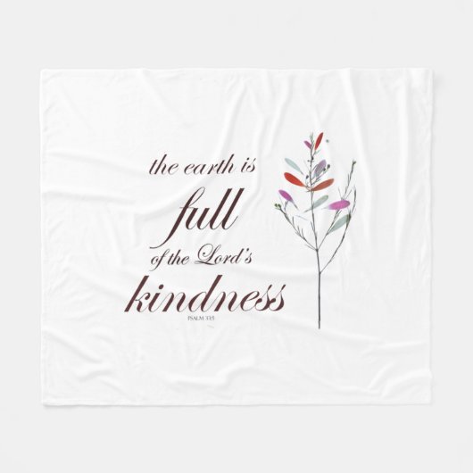 Schrift, Psalm 33, Kindness, Fleecedecke (Vorderseite (Horizontal))