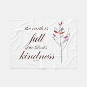 Schrift, Psalm 33, Kindness, Fleecedecke (Vorderseite (Horizontal))