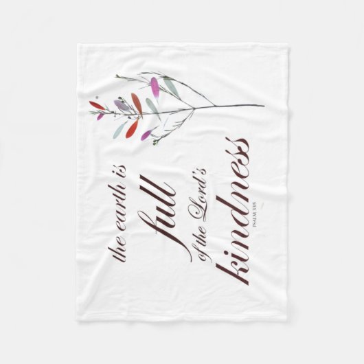 Schrift, Psalm 33, Kindness, Fleecedecke (Vorderseite)