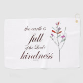 Schrift, Psalm 33, Kindness, Golfhandtuch (Horizontal)
