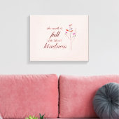 Schrift, Psalm 33, Kindness, Leinwanddruck (Insitu (Wohnzimmer))