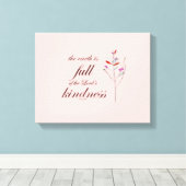 Schrift, Psalm 33, Kindness, Leinwanddruck (Insitu (Holzboden))