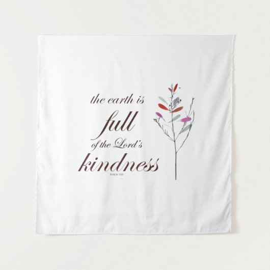 Schrift, Psalm 33, Kindness, Wandteppich (Vorderseite (Horizontal))