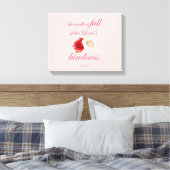 Schrift, Psalm 33, Kindness White und Rote Rose Leinwanddruck (Insitu (Schlafzimmer))