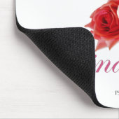 Schrift, Psalm 33, Kindness White und Rote Rose Mousepad (Ecke)