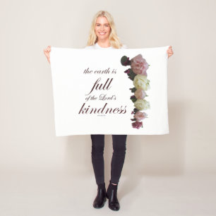 Schrift, Psalm 33, Rosen weiß und rosa Fleecedecke