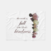 Schrift, Psalm 33, Rosen weiß und rosa Fleecedecke (Vorderseite (Horizontal))