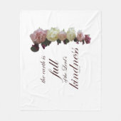 Schrift, Psalm 33, Rosen weiß und rosa Fleecedecke (Vorderseite)