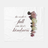 Schrift, Psalm 33, Rosen weiß und rosa Fleecedecke (Vorderseite (Horizontal))